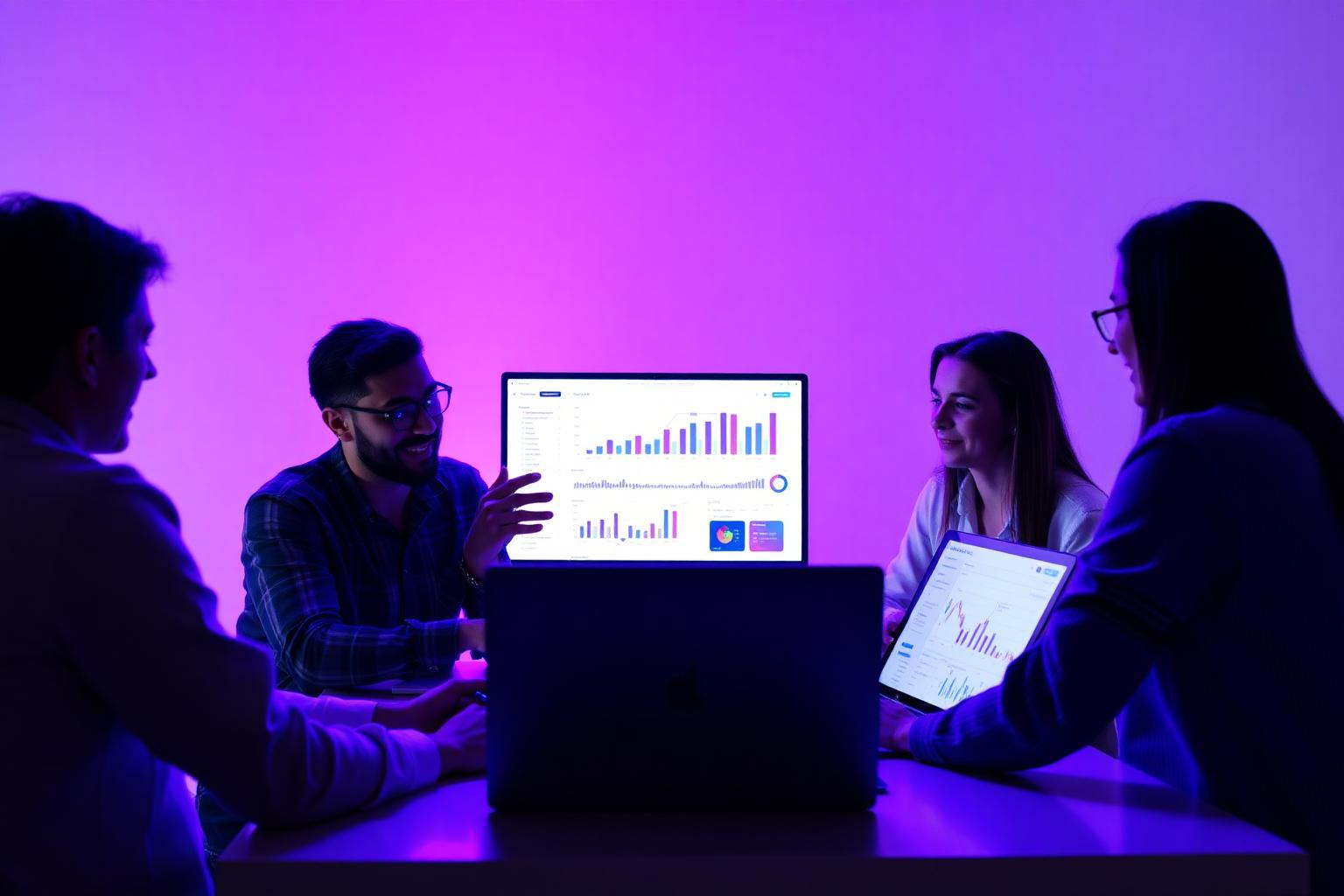 Equipo de marketing trabajando